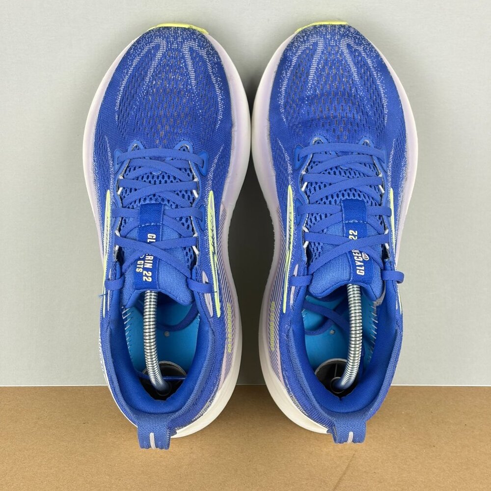 Brooks Glycerin GTS 22 Athletic Running Shoes Womens 8.5 Blue White Low Top - Picture 9 of 10